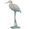 19" Light Blue Ombre Textured Flamingo Sculpture